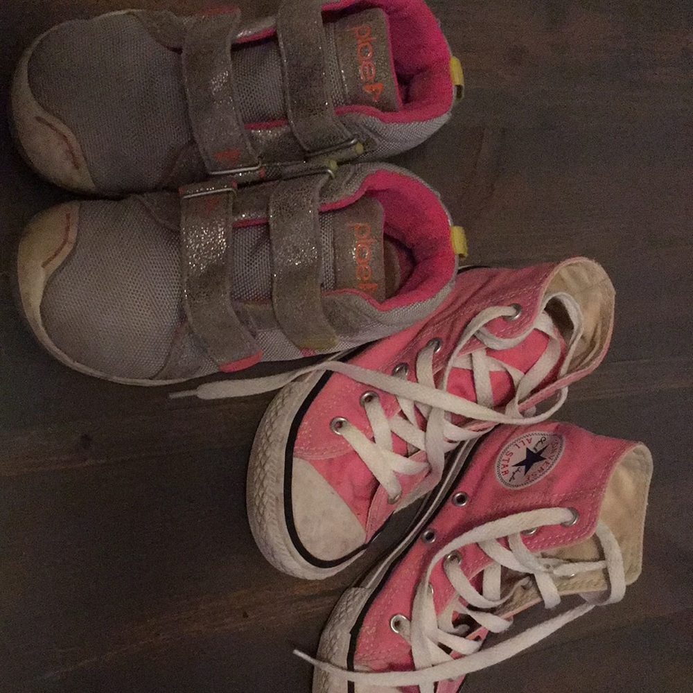 Lot of toddler shoes - Plae and Converse